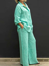 Two-piece Cotton-Linen Women's Suit Summer – Linora