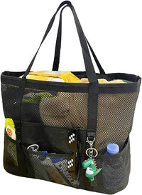Faltbare Mesh-Strandtasche mit 9 Fächern für Familientage