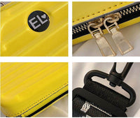 Compact hard-shell travel handbag