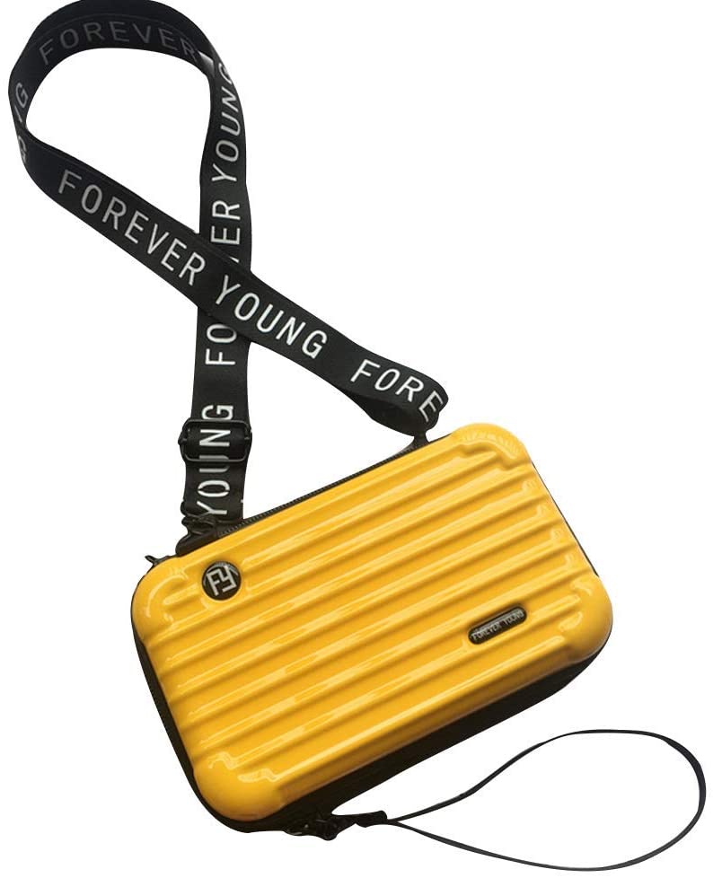 Compact hard-shell travel handbag