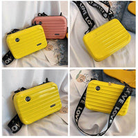 Compact hard-shell travel handbag