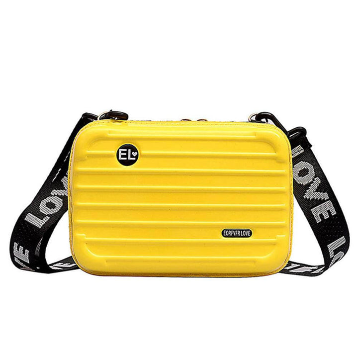 Compact hard-shell travel handbag