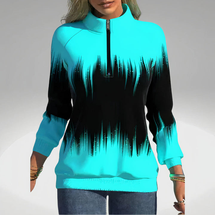 Women's sweatshirt with zipper collar – Elvira
