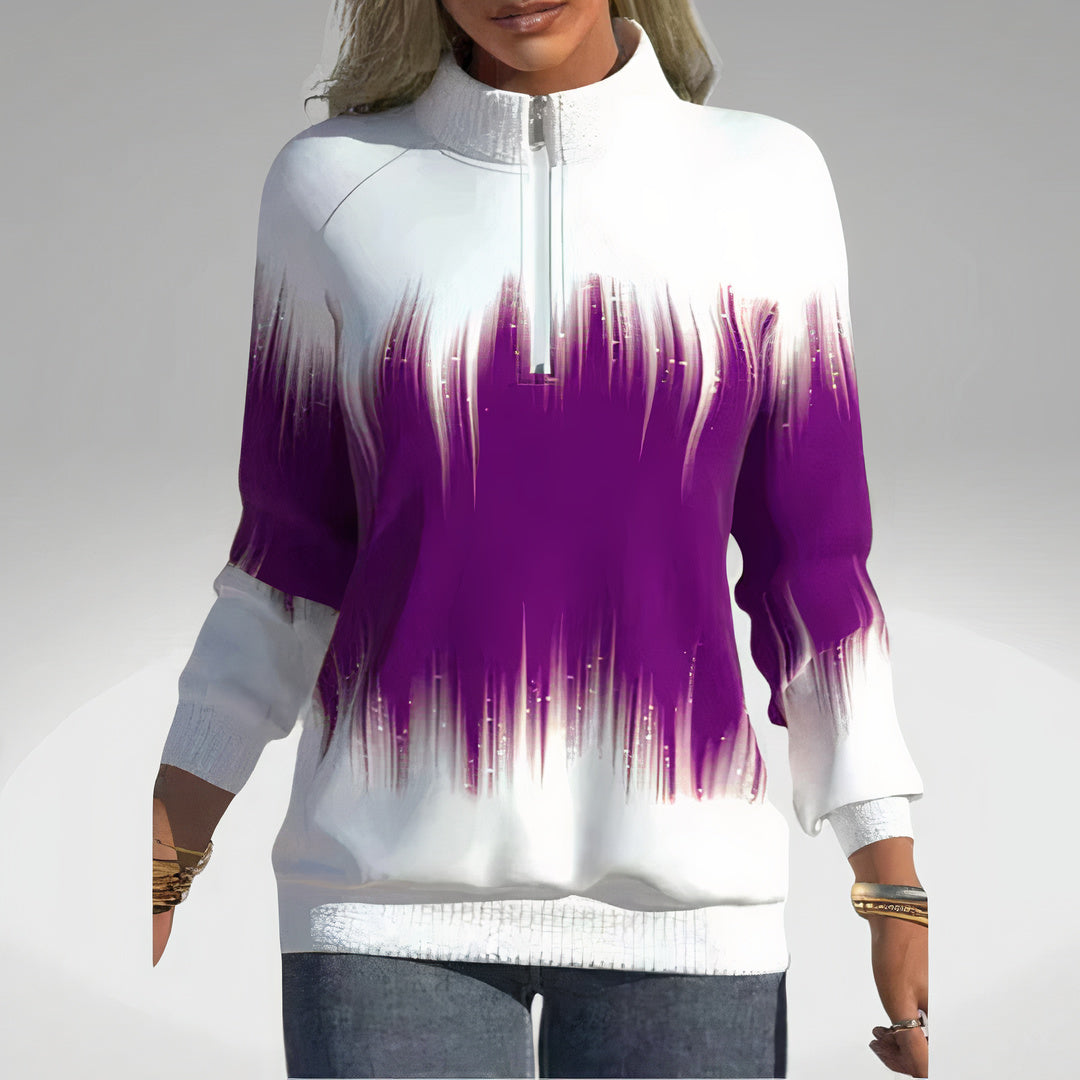 Women's sweatshirt with zipper collar – Elvira