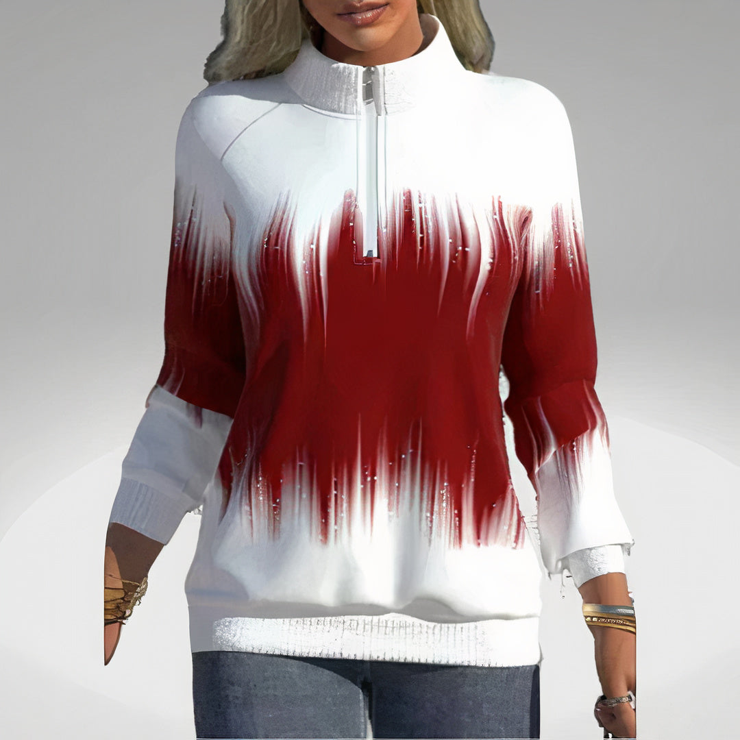 Women's sweatshirt with zipper collar – Elvira