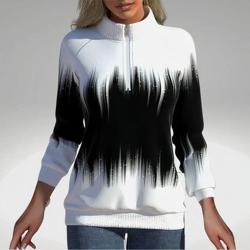 Women's sweatshirt with zipper collar – Elvira