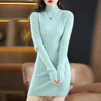 Vestido de punto de otoño con cuello – Noëlle