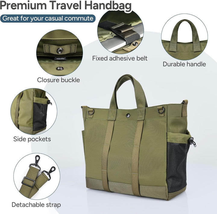 Laptop shoulder bag with multiple compartments and adjustable shoulder strap – MetroCarry