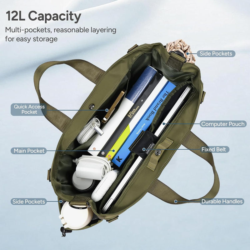 Laptop shoulder bag with multiple compartments and adjustable shoulder strap – MetroCarry