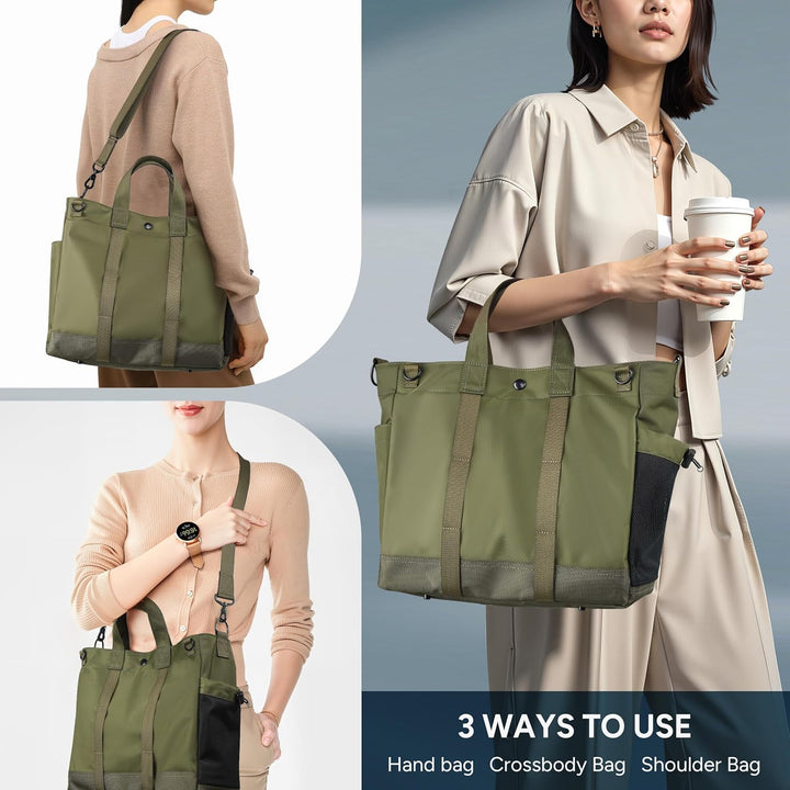Laptop shoulder bag with multiple compartments and adjustable shoulder strap – MetroCarry