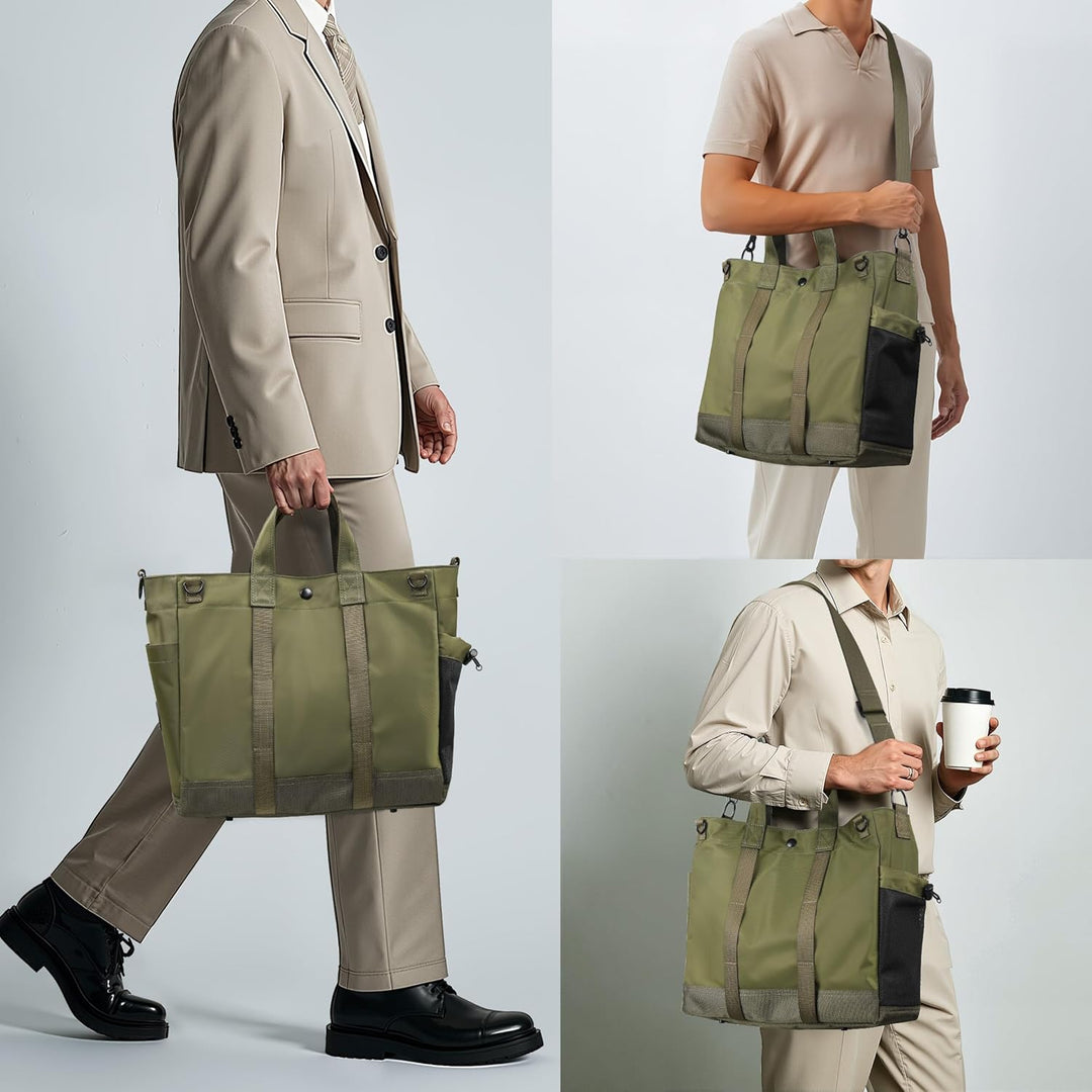 Laptop shoulder bag with multiple compartments and adjustable shoulder strap – MetroCarry