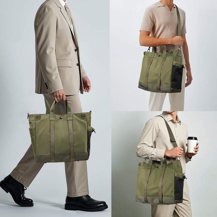 Laptop shoulder bag with multiple compartments and adjustable shoulder strap – MetroCarry