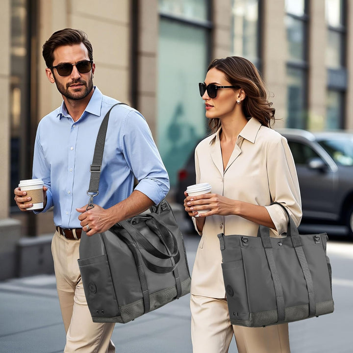 Laptop shoulder bag with multiple compartments and adjustable shoulder strap – MetroCarry