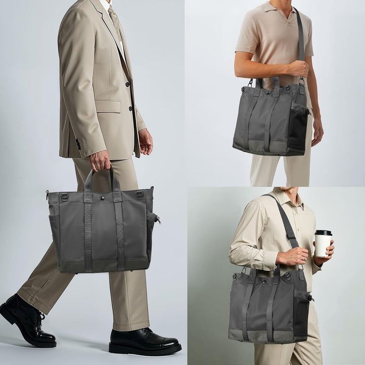 Laptop shoulder bag with multiple compartments and adjustable shoulder strap – MetroCarry
