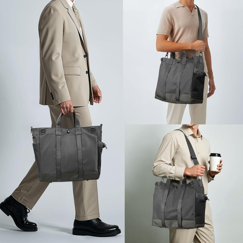 Laptop shoulder bag with multiple compartments and adjustable shoulder strap – MetroCarry