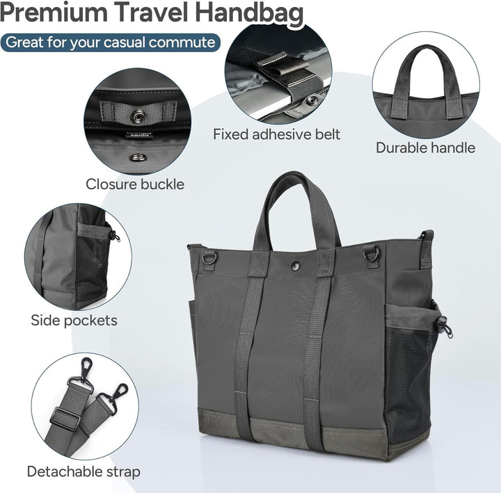 Laptop shoulder bag with multiple compartments and adjustable shoulder strap – MetroCarry