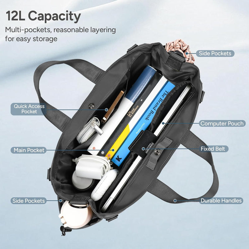 Laptop shoulder bag with multiple compartments and adjustable shoulder strap – MetroCarry