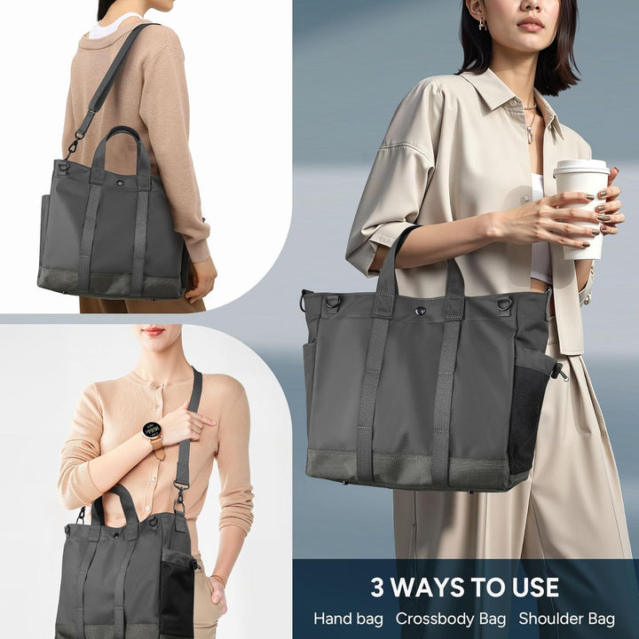 Laptop shoulder bag with multiple compartments and adjustable shoulder strap – MetroCarry