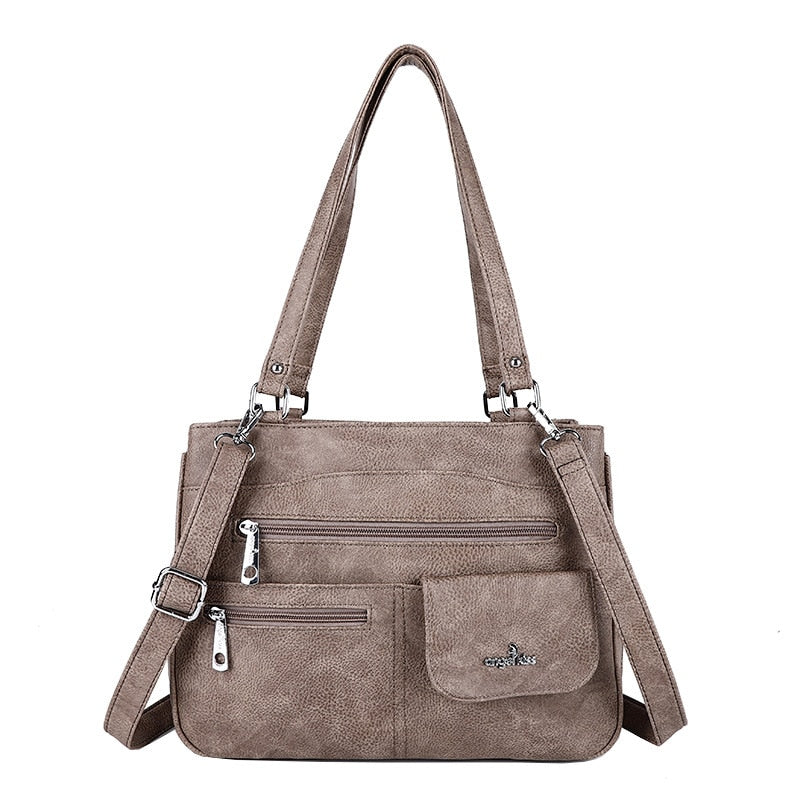 Multi-Compartment Women's Shoulder and Crossbody Bag – FlexiCarry