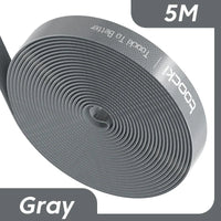 Toocki Kabel-Organizer, Drahtwickler, USB-Kabelmanagement, Schutz für Kopfhörer, Maus, Kabelbinder, Telefonzubehör für iPhone, Samsung-5M Gray-State of Style