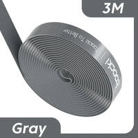 Toocki Kabel-Organizer, Drahtwickler, USB-Kabelmanagement, Schutz für Kopfhörer, Maus, Kabelbinder, Telefonzubehör für iPhone, Samsung-3M Gray-State of Style