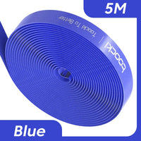 Toocki Kabel-Organizer, Drahtwickler, USB-Kabelmanagement, Schutz für Kopfhörer, Maus, Kabelbinder, Telefonzubehör für iPhone, Samsung-5M Blue-State of Style