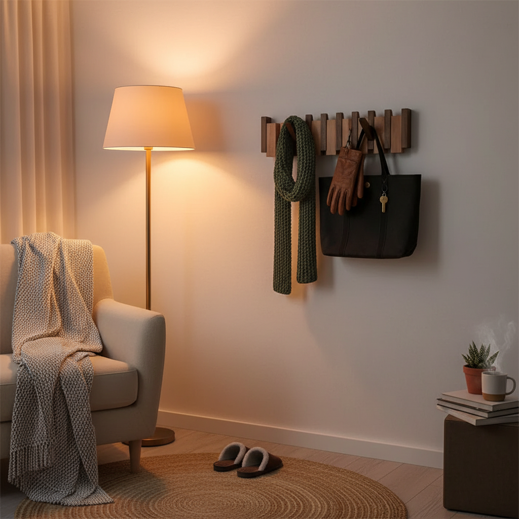 Perchero para piano de madera - HarmonyCoat