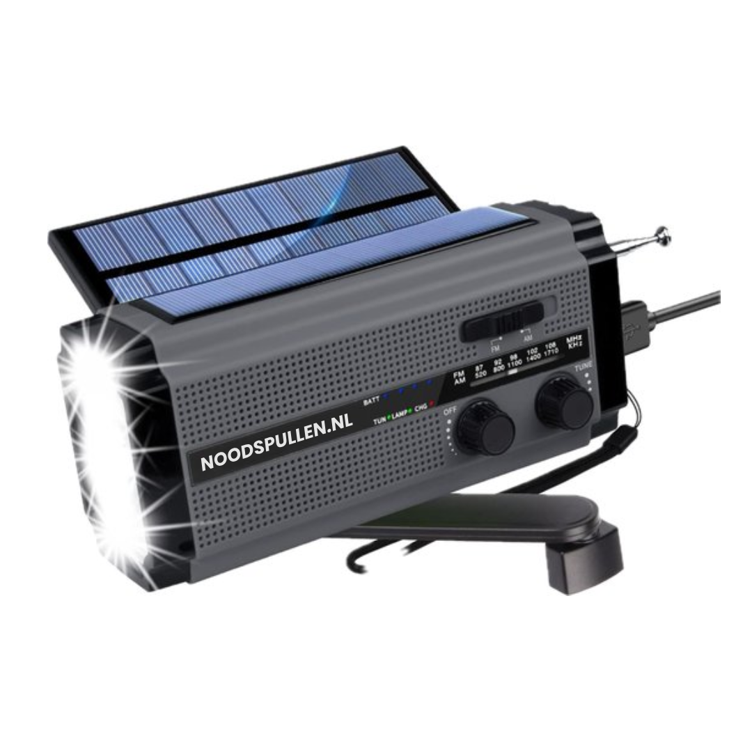3-in-1 Emergency Radios with Dynamo, Solar Cells & Power Bank - SafeWave