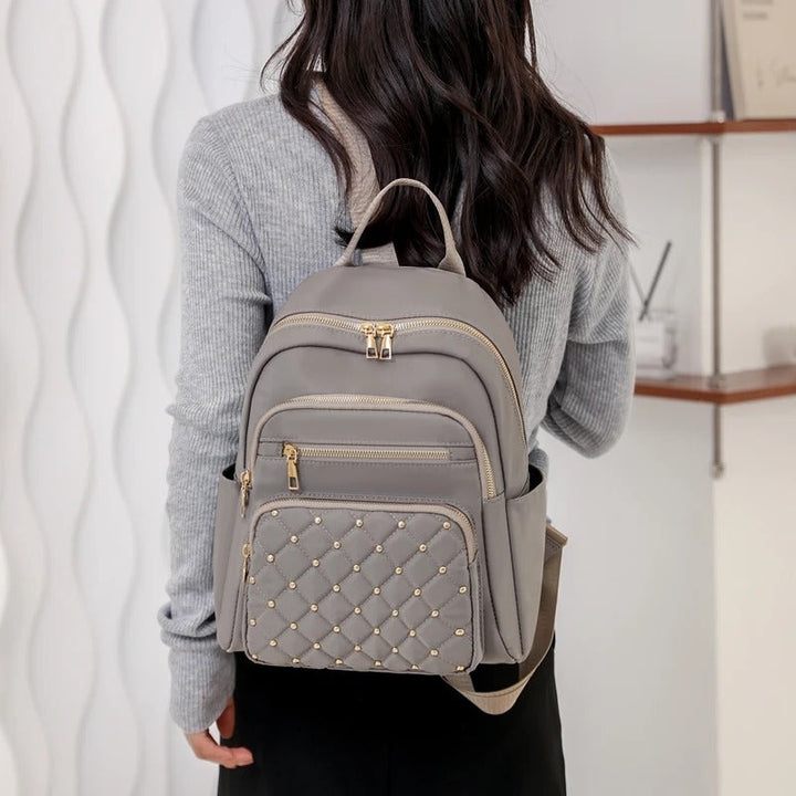Leichter wasserabweisender Nylon-Rucksack für Damen – Reisen & Schule