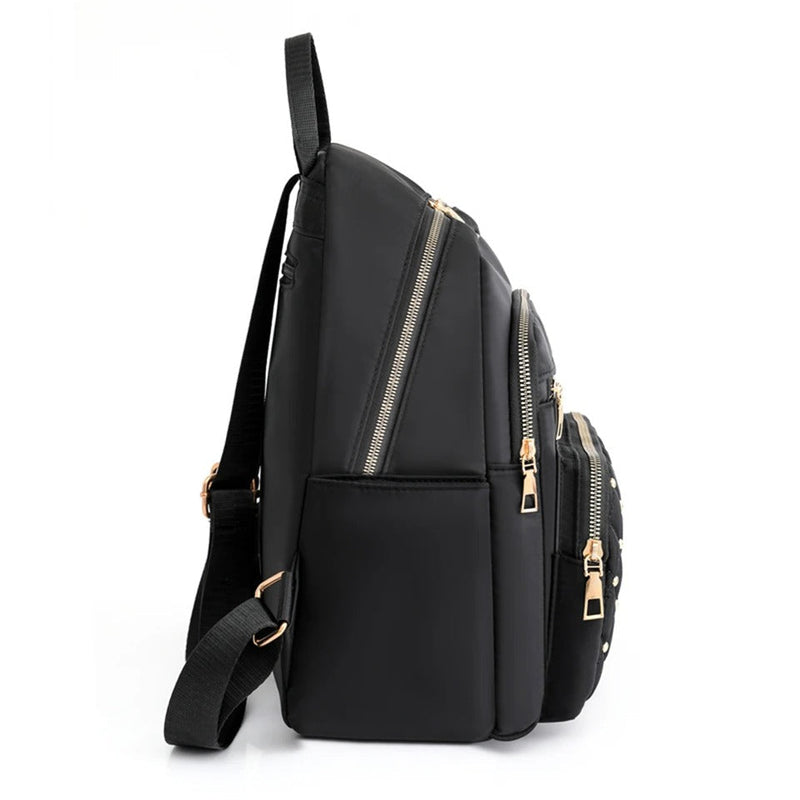 Leichter wasserabweisender Nylon-Rucksack für Damen – Reisen & Schule