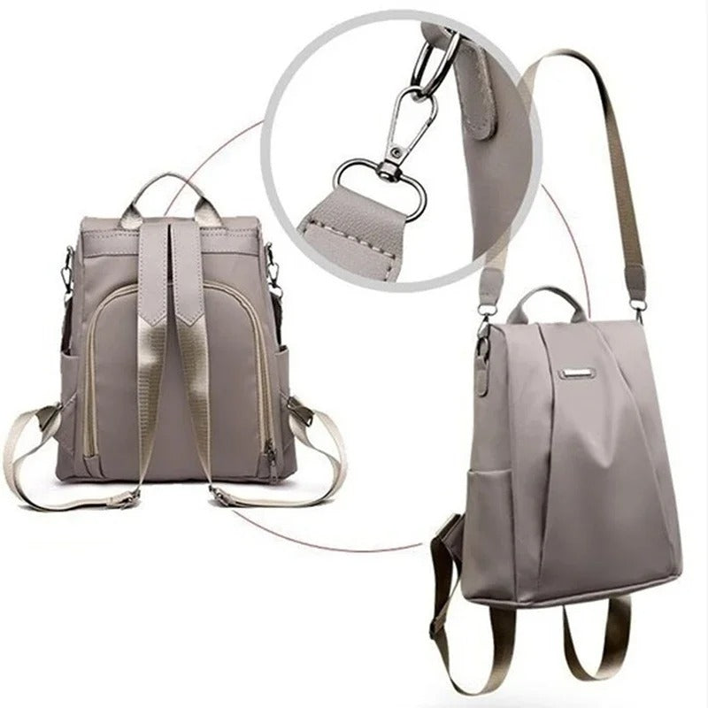 Lightweight Water-Repellent Nylon Backpack for Women – Multiple Carrying Options