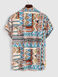 Sommer Women's Shirt with Ethnic Print and Chest Pocket – Nova