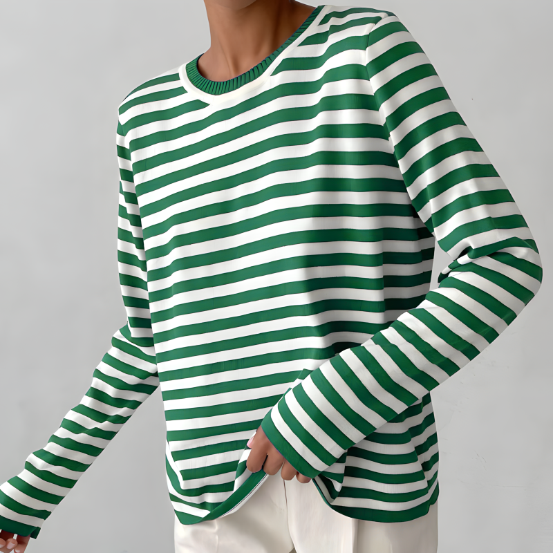 Elegant Striped T-Shirt Made of Lightweight Fabric - StripesLight