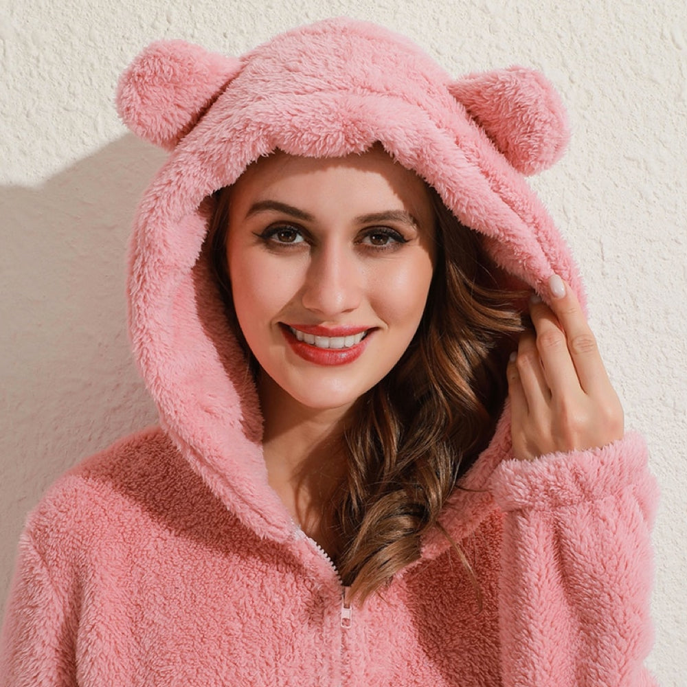Super soft fleece overall with bear ears – BearHug