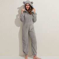 Super soft fleece overall with bear ears – BearHug
