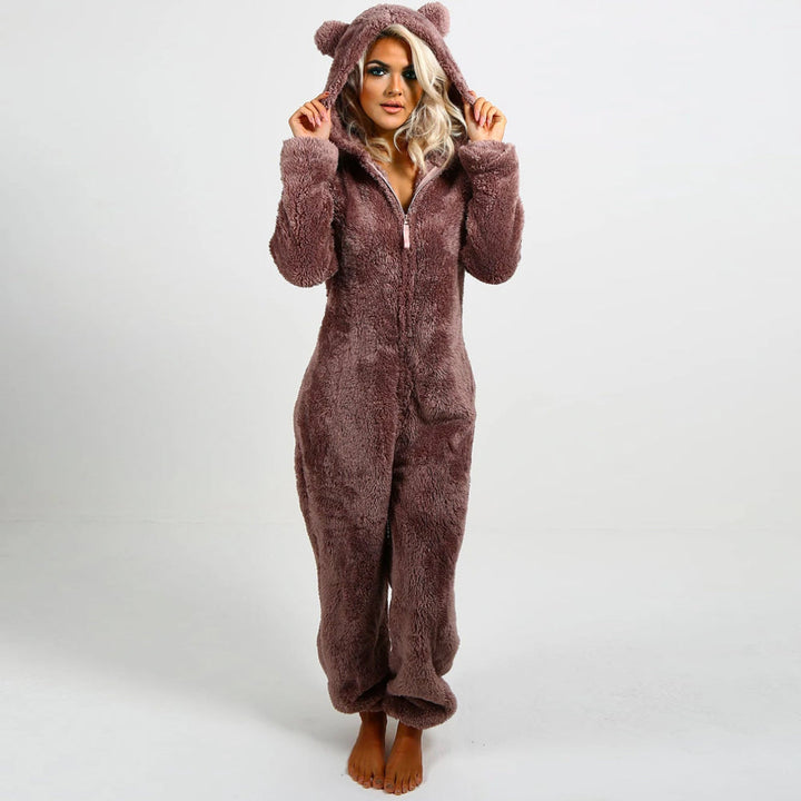 Super soft fleece overall with bear ears – BearHug