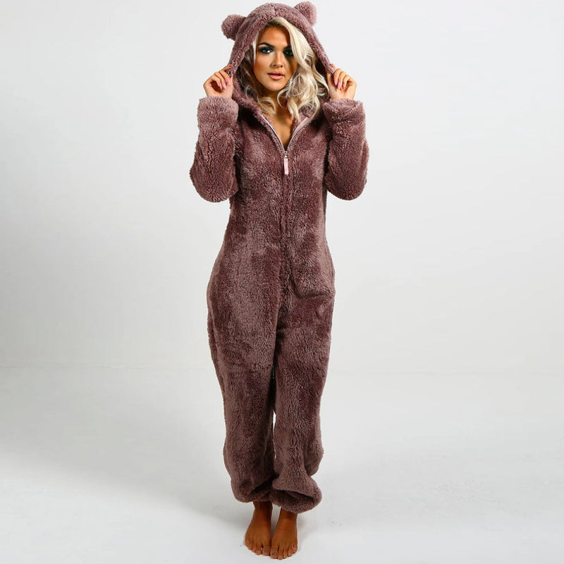 Super soft fleece overall with bear ears – BearHug