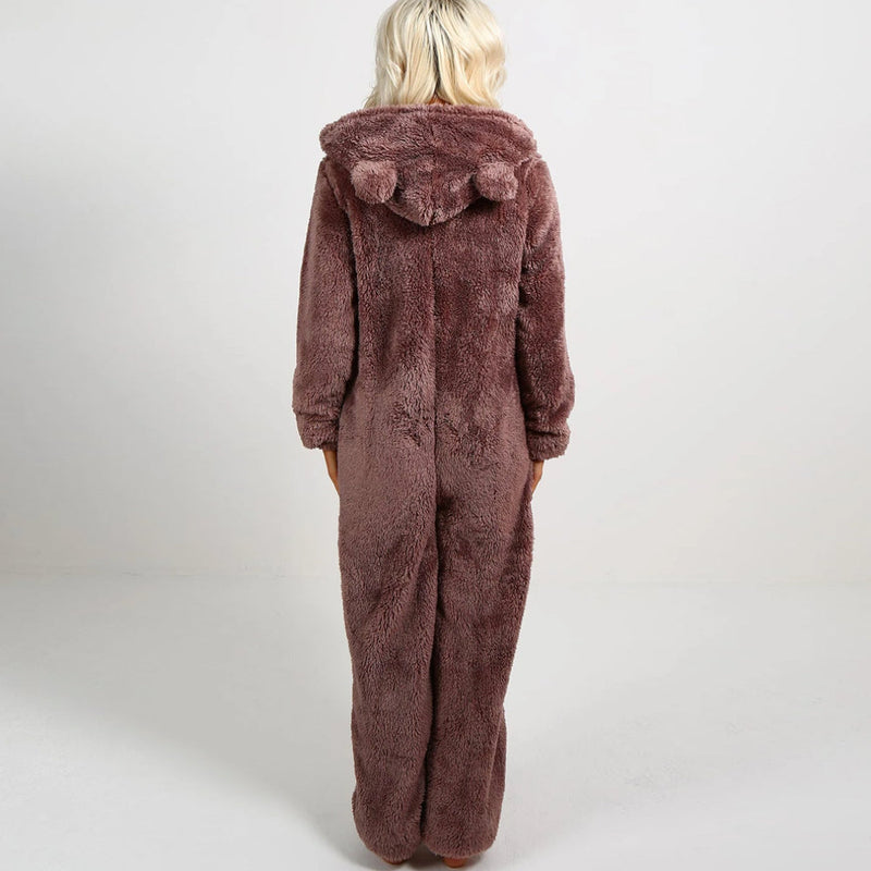 Super soft fleece overall with bear ears – BearHug