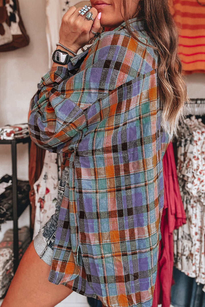 Vintage Checkered Pattern Shirt – Selora
