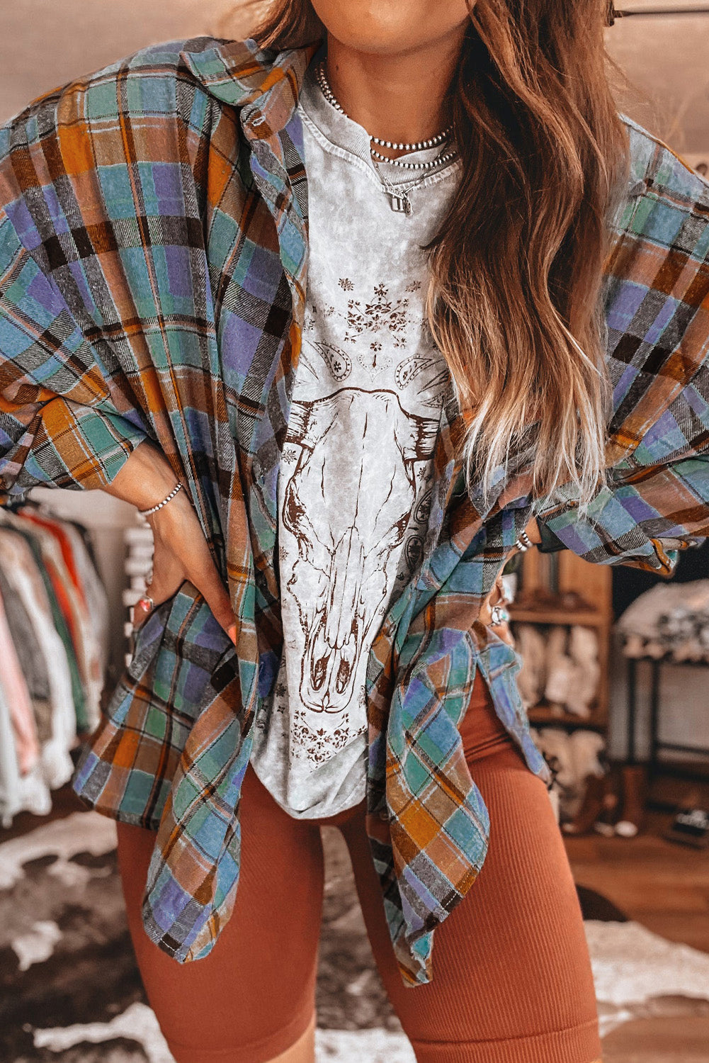 Vintage Checkered Pattern Shirt – Selora