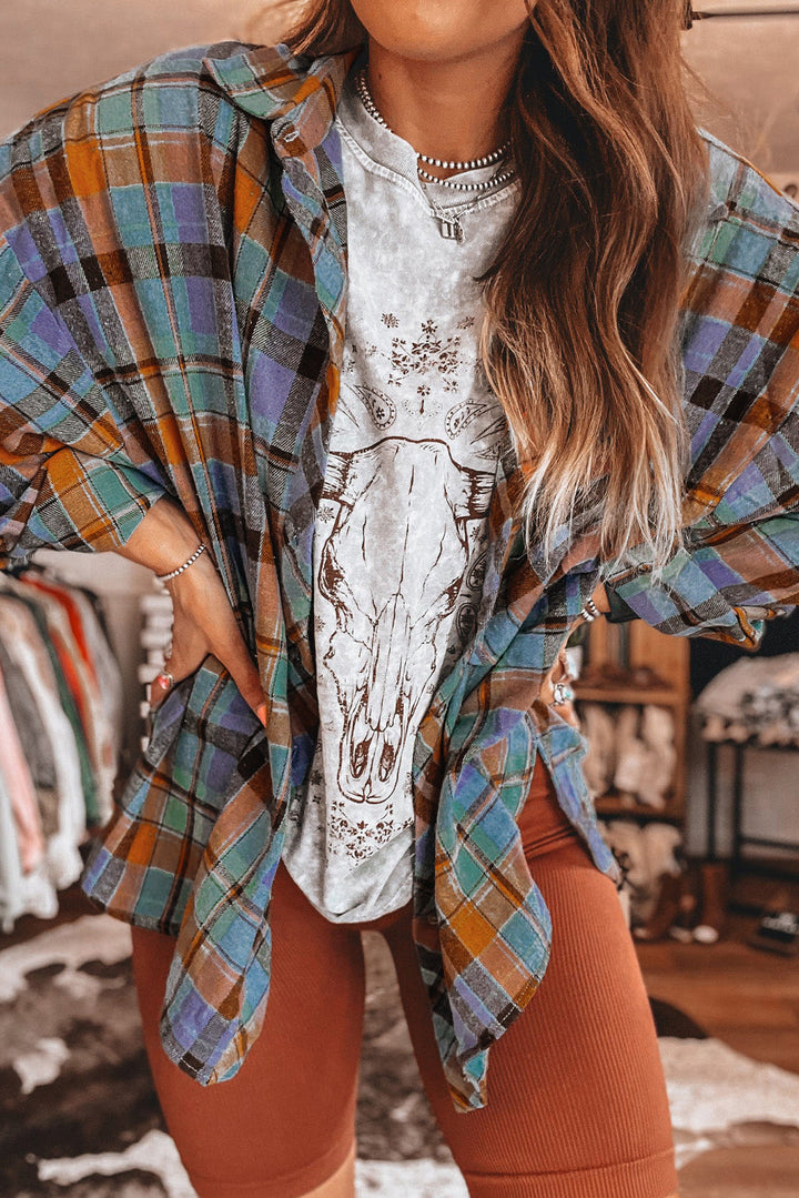 Vintage Checkered Pattern Shirt – Selora
