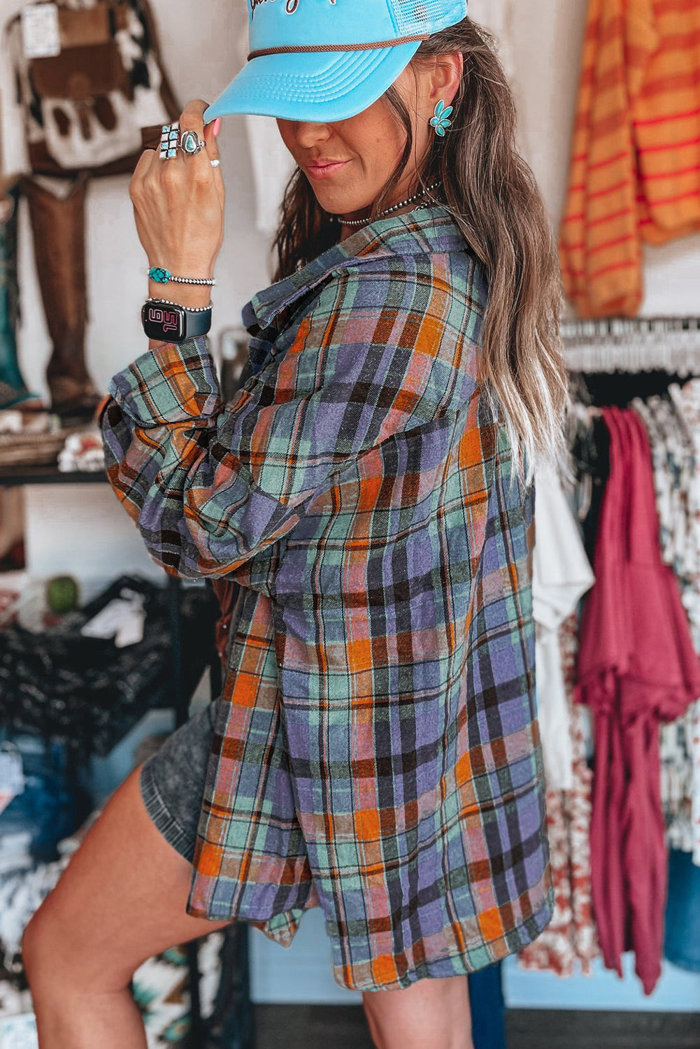 Vintage Checkered Pattern Shirt – Selora