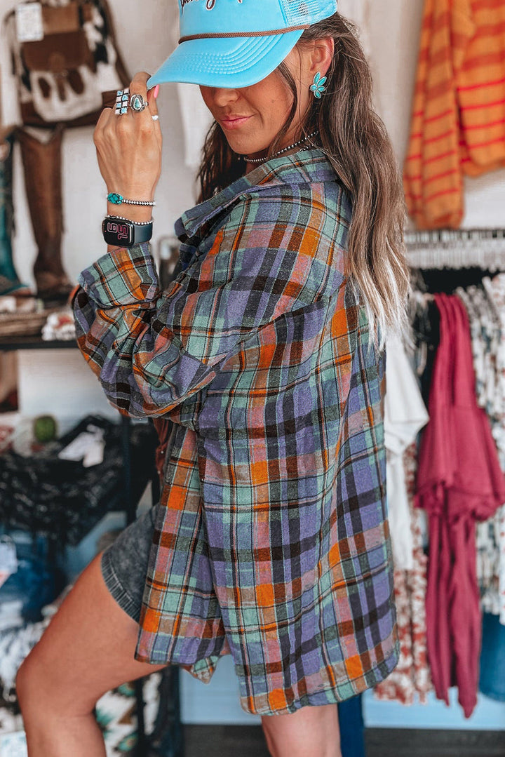 Vintage Checkered Pattern Shirt – Selora