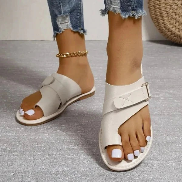 Orthopedic Women's Leather Sandals with Hallux Valgus Correction – Livia