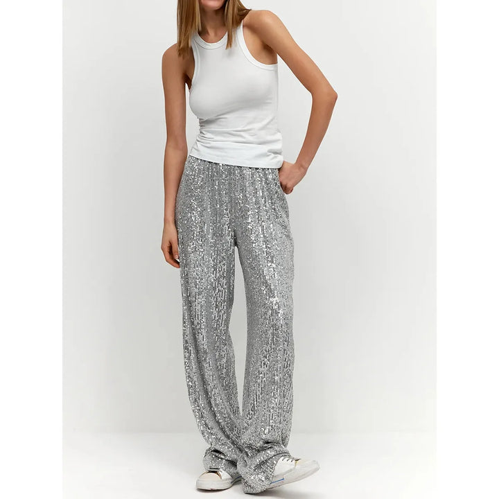 Silky Sequin Pants - Luna