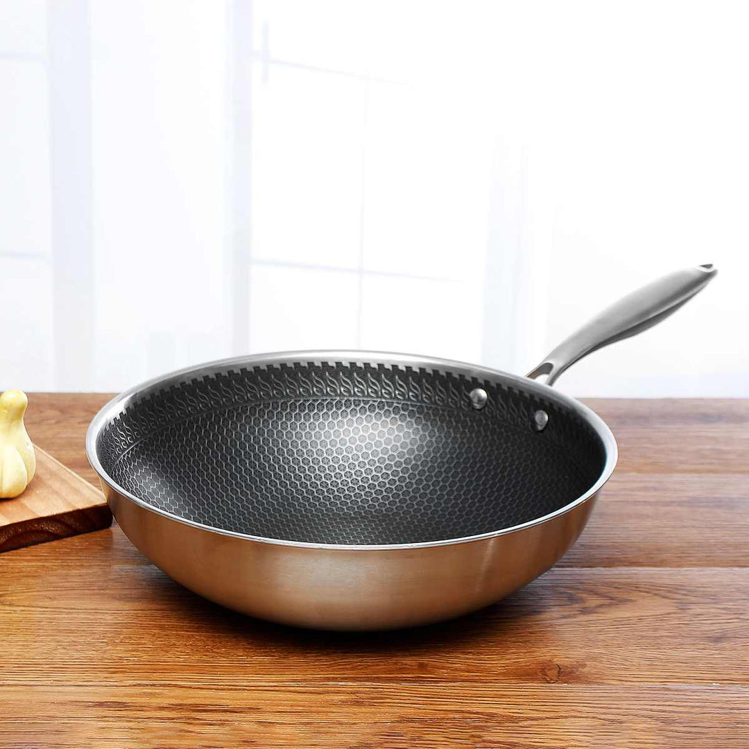 Ridsefast rustfri stålpande med non-stick belægning – ProCook Elite