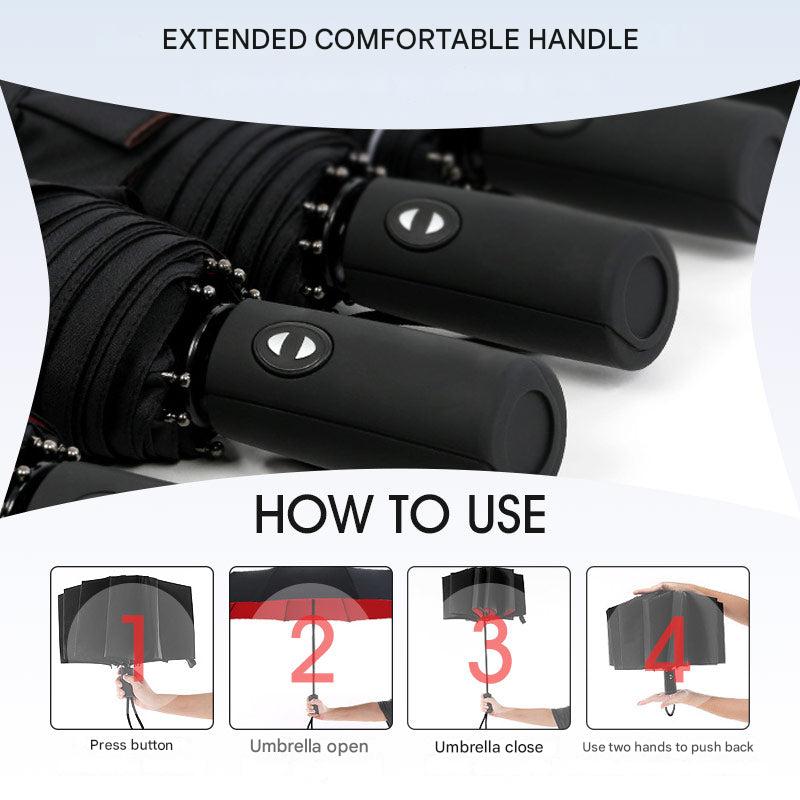 Stormproof & Foldable Umbrella – AeroShield