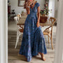 Luftiges Damen Maxikleid mit Ethno-Print & V-Ausschnitt – Nayeli