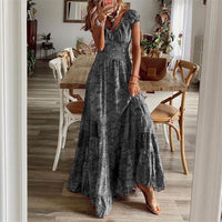 Airy Women's Maxi Dress with Ethnic Print & V-Neck – Nayeli