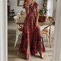 Luftiges Damen Maxikleid mit Ethno-Print & V-Ausschnitt – Nayeli